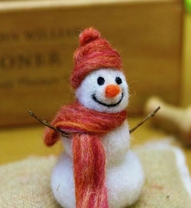 felted snowmen