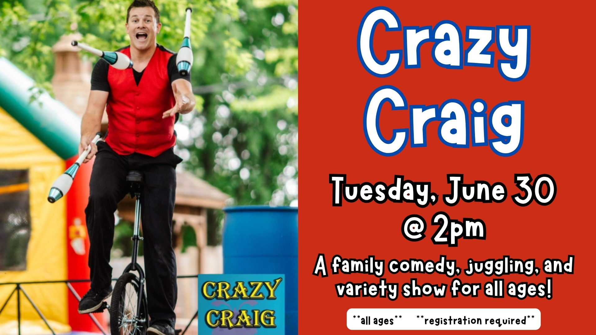 Summer Reading Program: Crazy Craig
