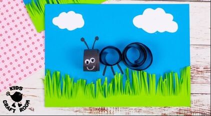Curly paper ants craft example