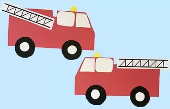 Fire trucks craft example