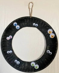 Googly eye wreaths craft example