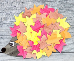 Leafy hedgehogs craft example