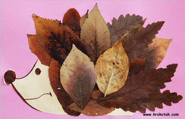Leafy hedgehog craft example 2