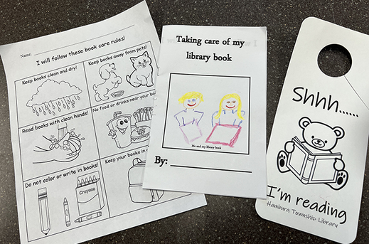 Library books craft example