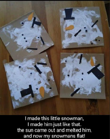 Melted snowmen craft example