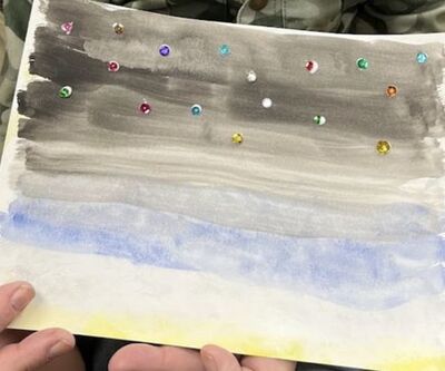 Starry night pictures craft example