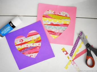 Paper heart craft