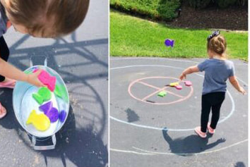 Sponge fish target toss