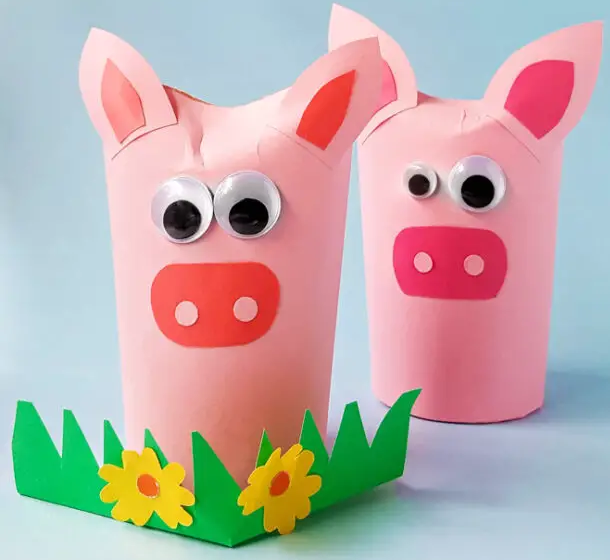 Stand-up Toilet Paper Roll Pigs