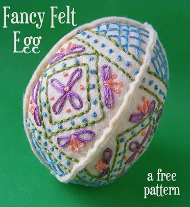 fancy felt egg