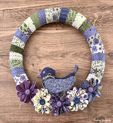 wrapped fabric wreath